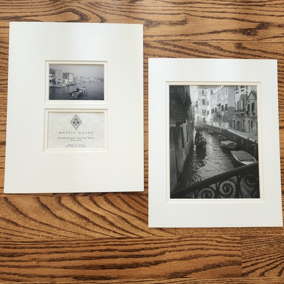 Other - 2 Vintage Italian Black and White Photos Matted Set 11x14" Art Martin Aborn